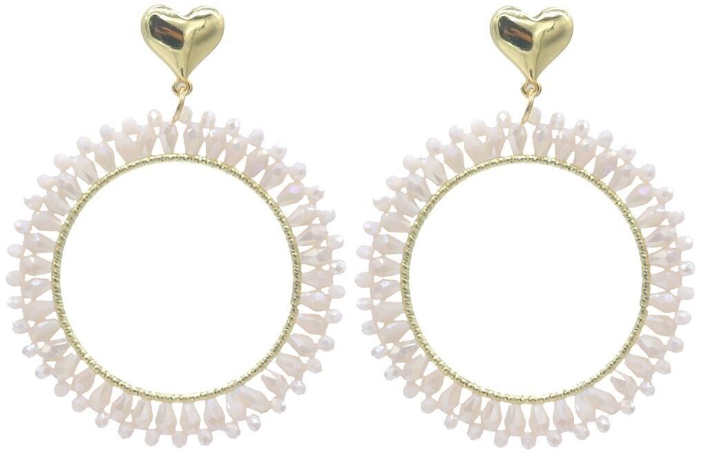 C-B3.3 E007-053-4 Ohrringe Facettierte Glasperlen 6x5cm