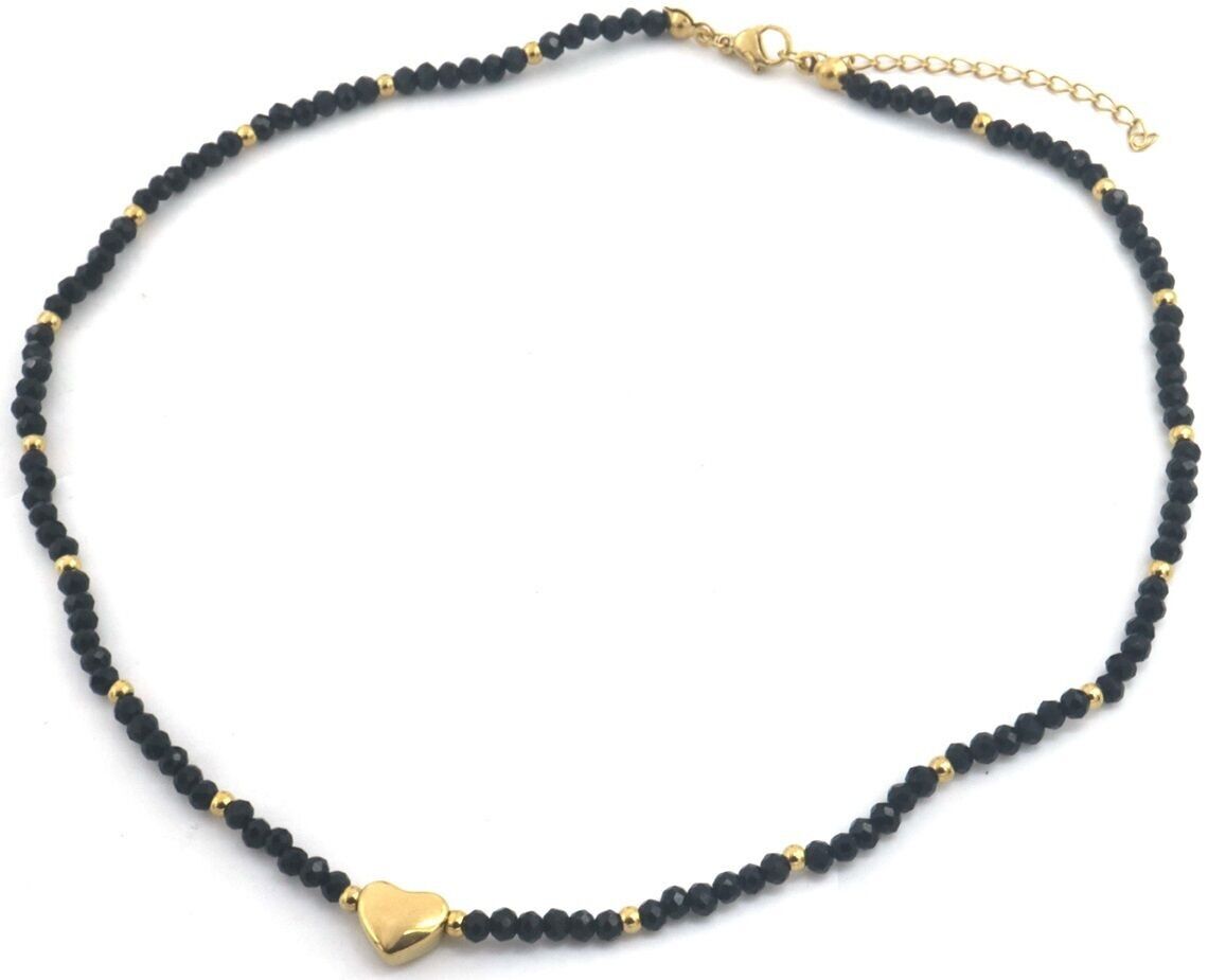 B-F15.3 N100-014-2 S.Stahlkette Glasperlen