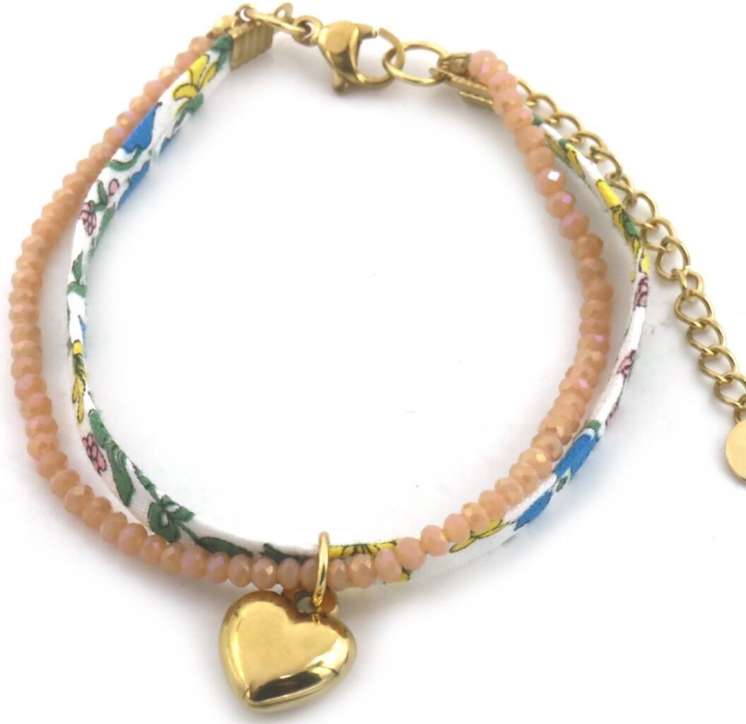 D-C22.3 B2457-004G S.Stahlarmband Glasperlen - Band