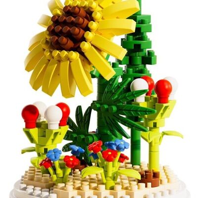 R-E3.1 T2381-008 Mini Building Blocks Flower 10x7cm