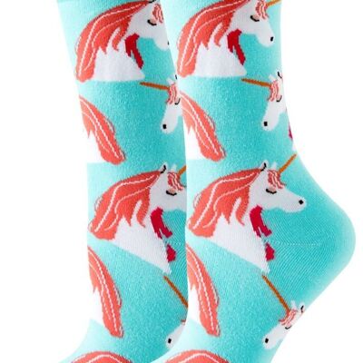 S-B5.5 SOCK2461-007 Calcetines Talla 33-38 Unicornios Para Niños