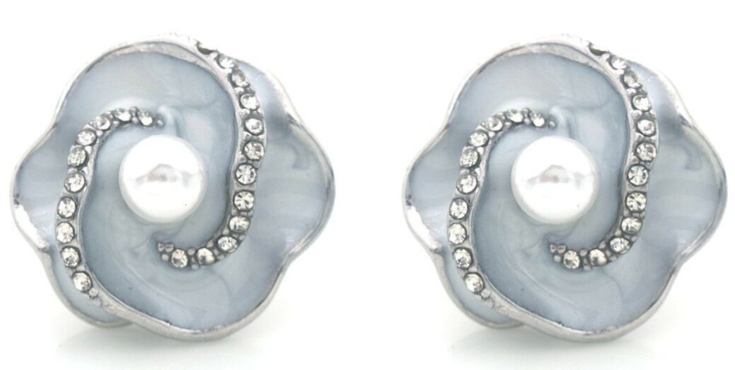 A-A3.1 E2457-115S-1 S. Orecchini in acciaio Fiori 1.2 cm