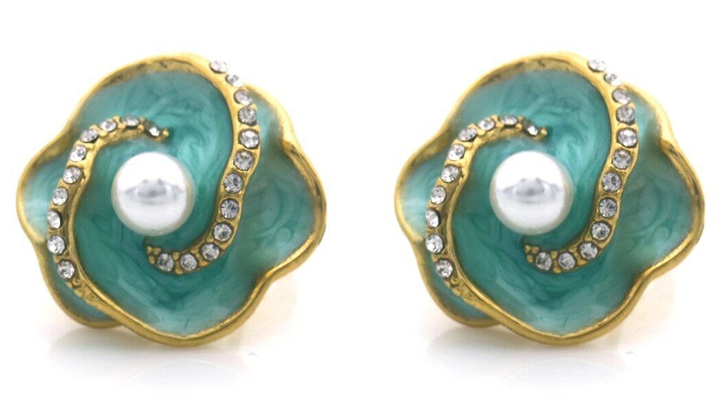 A-B24.2 E2457-115G-2 S. Orecchini in acciaio Fiori 1.2 cm