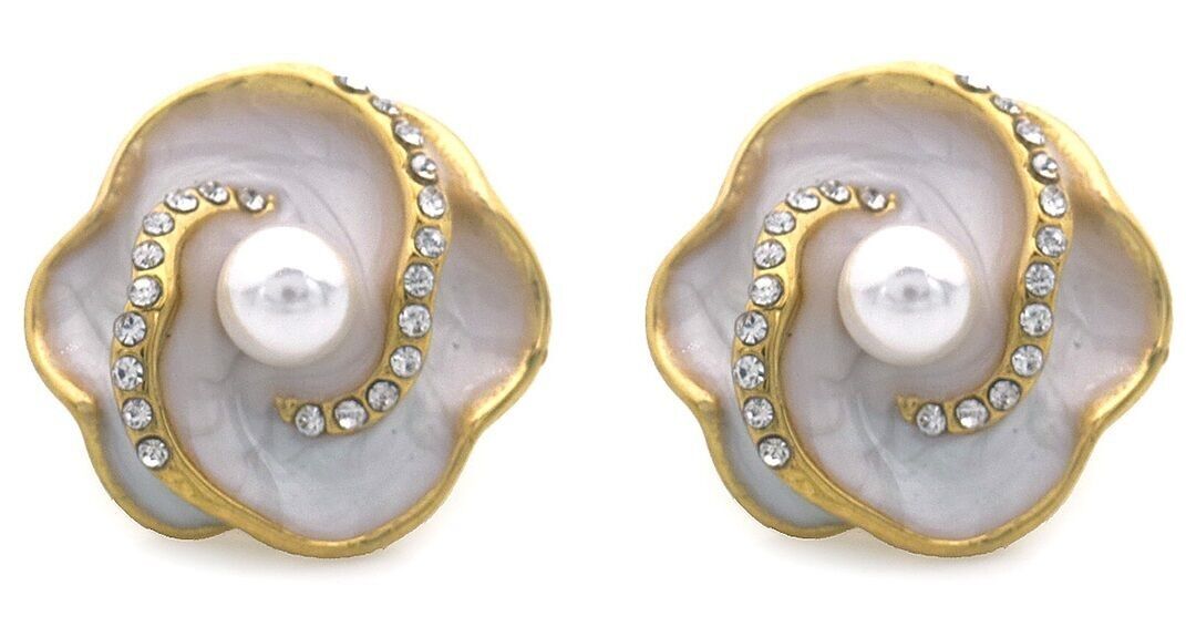 A-A25.1 E2457-115G-1 S. Orecchini in acciaio Fiori 1.2 cm