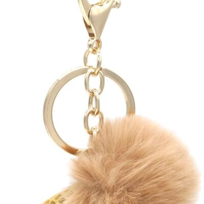 A-D1.1 KY2403-140-9 Keychain Icecream 6cm Brown