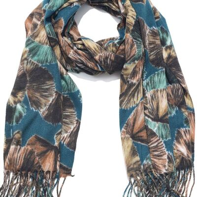 Q-B5.2 SCARF405-664-2 Écharpe Feuilles 180x70cm