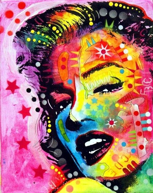 R-F8.1 DP2280223 Diamond Painting - Tela 50x40cm - Dipinto 45x35cm Marilyn