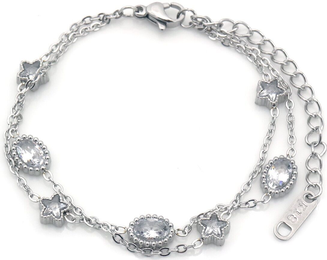 C-A17.1 B091-073S S.Bracciale in acciaio con cristalli