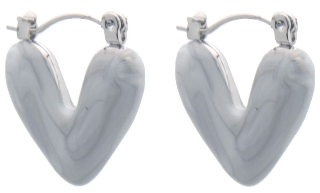 C-C7.3 E936-014S-1 S.Orecchini in acciaio a forma di cuore 2 cm