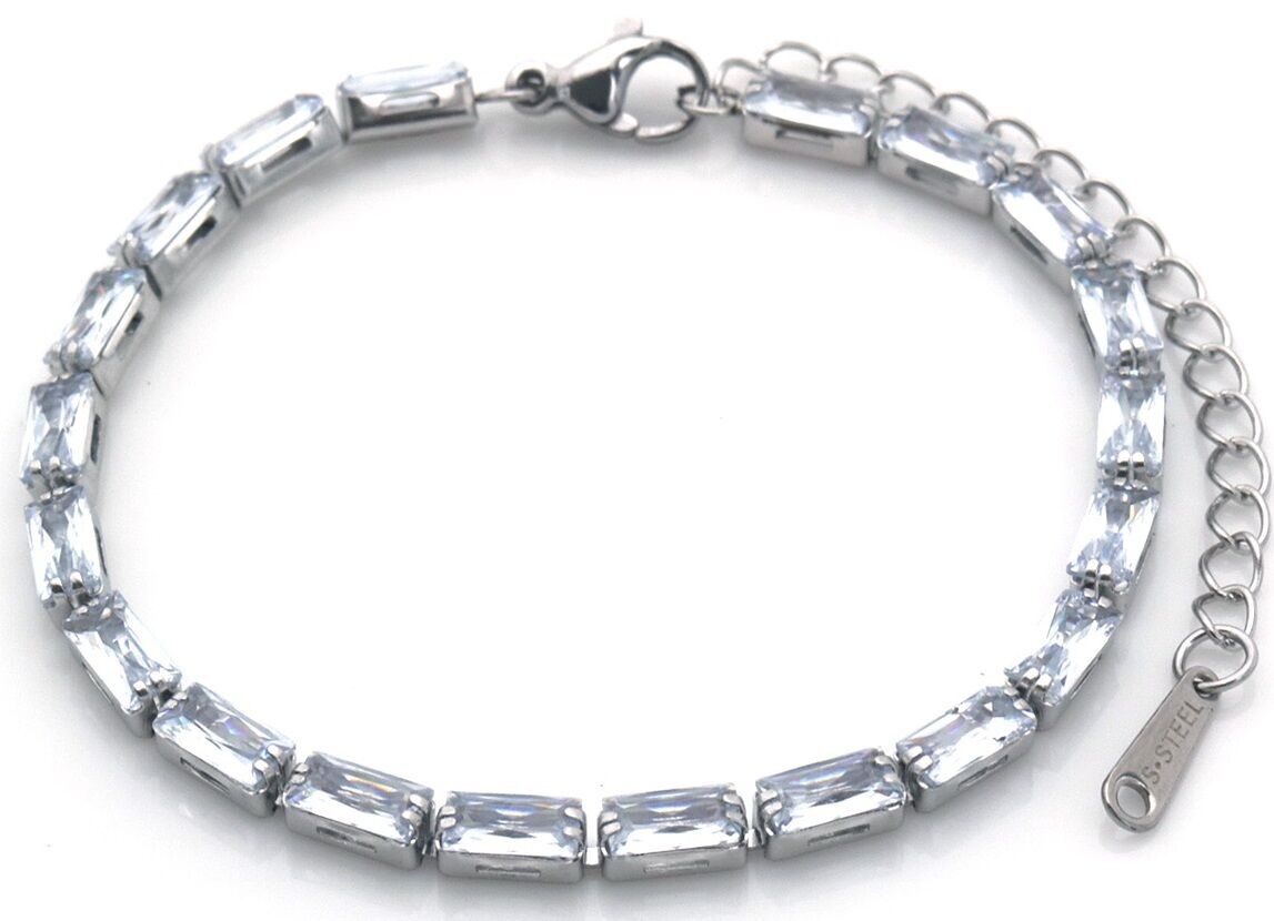D-B17.1 B926-003S S.Bracciale in acciaio con cristalli
