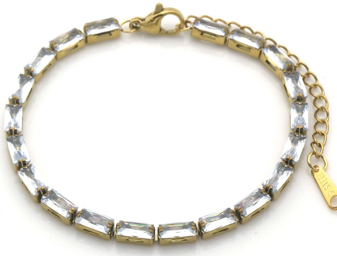 D-B3.3 B926-003G S.Bracciale in acciaio con cristalli