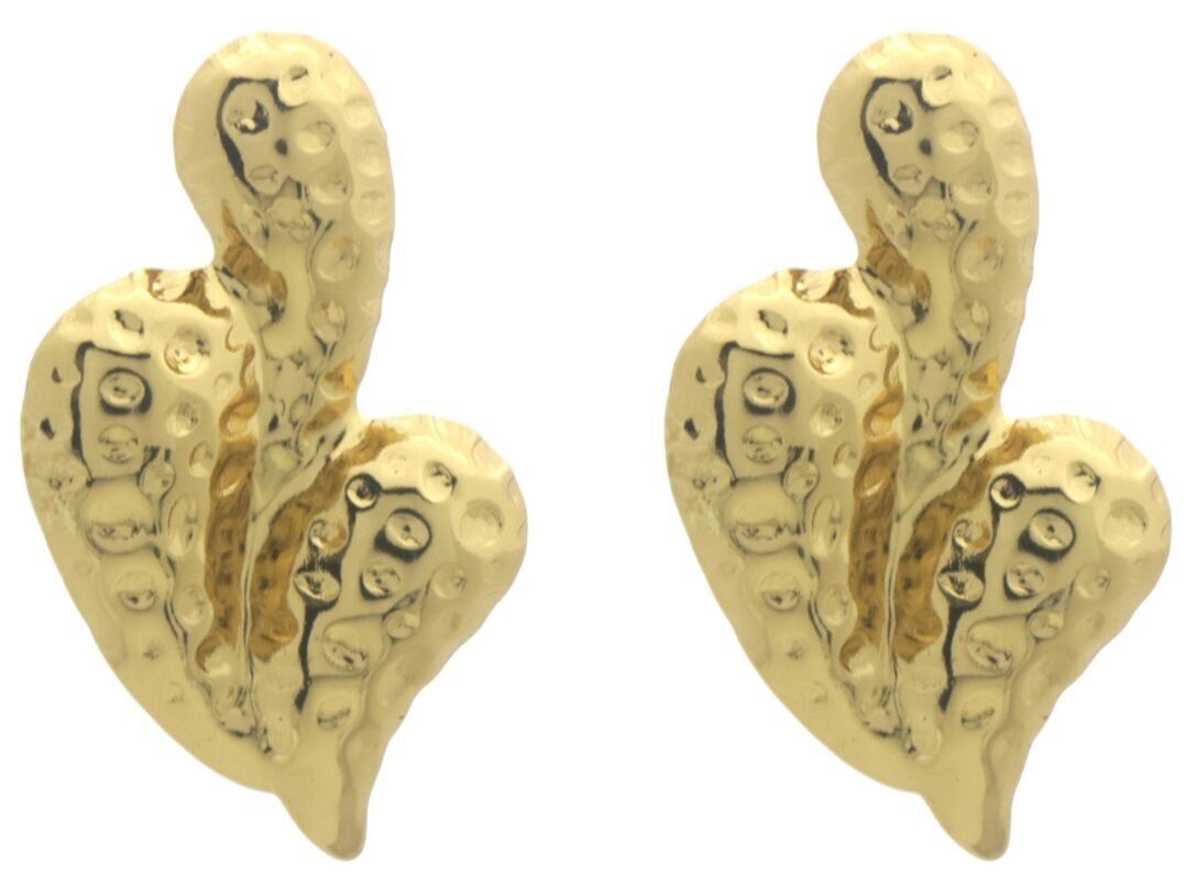 A-F10.2 E926-004G S.Orecchini in acciaio a forma di cuore 3cm