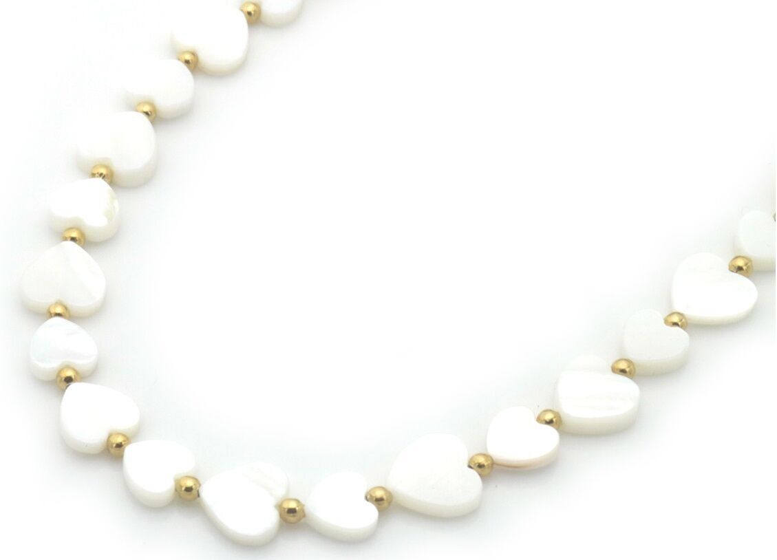 D-B25.2 N936-010-1 S.Collana in acciaio conchiglie cuori