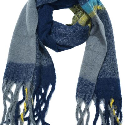 Z-C6.3 SCARF705-190-5 Écharpe d'hiver douce à carreaux 180 x 50 cm