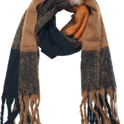 Z-A2.2 SCARF705-190-7 Écharpe d'hiver douce à carreaux 180 x 50 cm