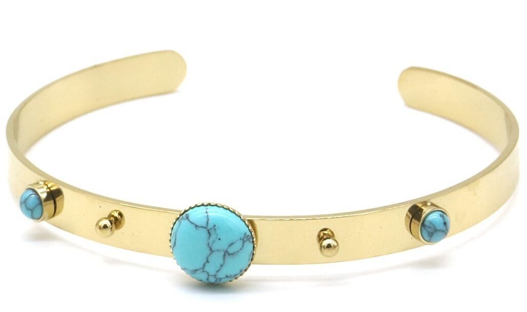 D-C8.2 B010-025G S.Bracciale in acciaio turchese