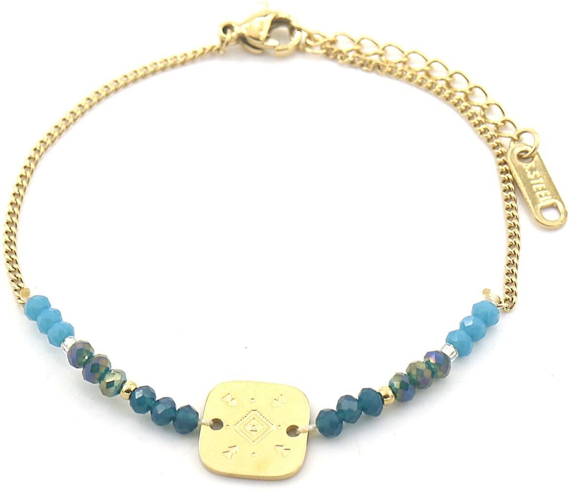 E-A17.1 B010-013G S.Bracciale in acciaio e cristallo Aztek