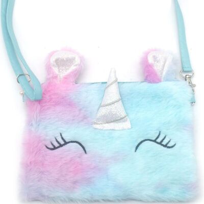 X-C5.2 BAG2403-011-2 Fluffy Bag Unicorn 19x14cm