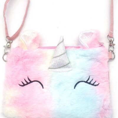 I-A7.2 BAG2403-011-1 Bolsa de peluche Unicornio 19x14cm