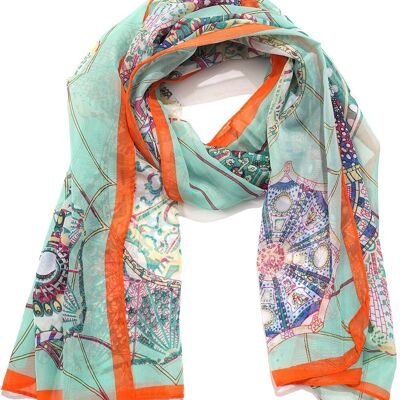 H-E24.1 SCARF2480-036-6 Écharpe d'été extra fine 150x50cm