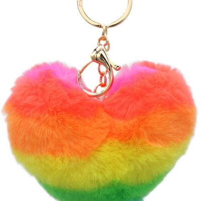 X-N5.2 KY2403-168-1 Fluffy Keychain 10cm Heart