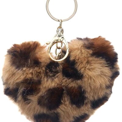 X-P6.1 KY2403-170 Fluffy Keychain 10cm Heart