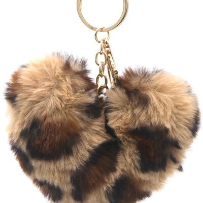 X-N6.2 KY2403-169-1 Fluffy Keychain 10cm Heart