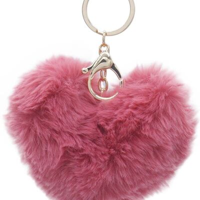X-J6.2 KY2403-168-5 Fluffy Keychain 10cm Heart