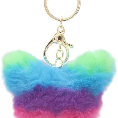 X-O1.3 KY2403-170A Fluffy Keychain 8.5cm Butterfly