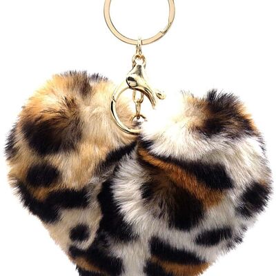 X-O4.2 KY2403-171 Fluffy Keychain 10cm Heart