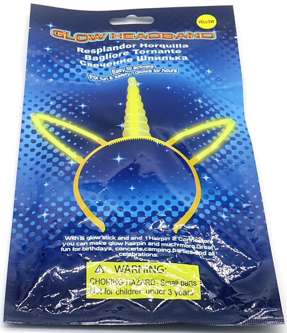 D-A7.1 LED950-008 Diadema luminoso a forma di unicorno - Colori misti