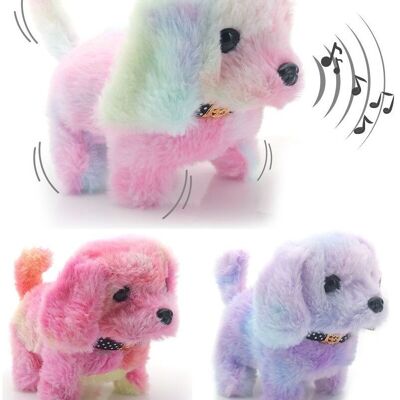 T-E5.1 TOY946-001 Cane elettronico 16 cm - Cammina e abbaia - Colori misti