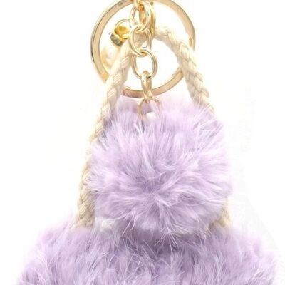 X-G2.1 KY2403-213-1 Keychain Fluffy Bag 10.5cm