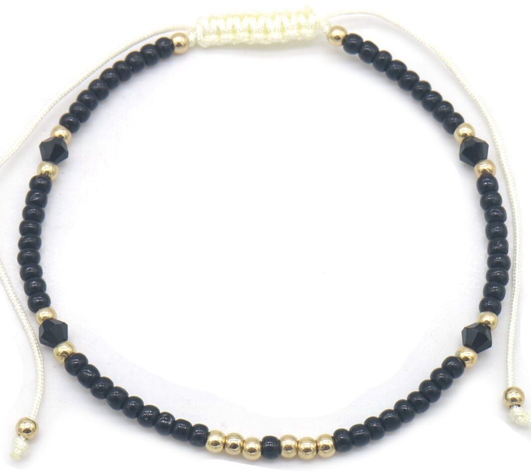 D-C2.3 ANK830-053-5 Cavigliera perle di vetro