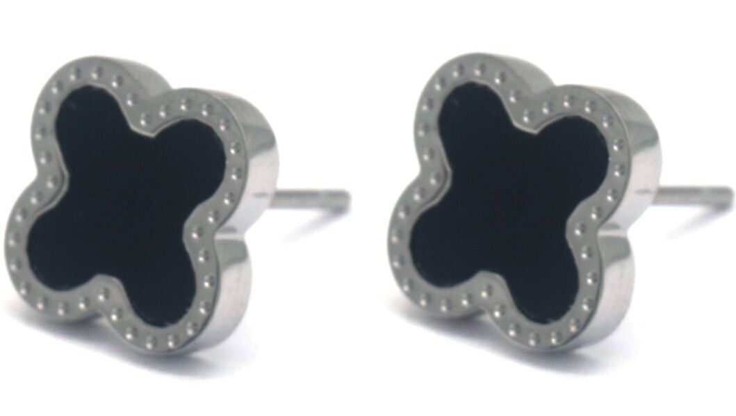 A-E5.2 E089-002S S.Trifoglio in acciaio 11mm nero