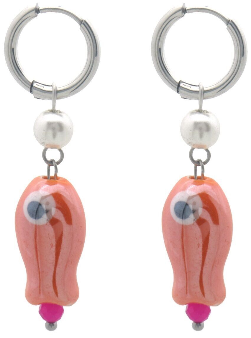 C-A7.3 E936-011S S. Orecchini in acciaio a forma di stella marina 4x1.5cm