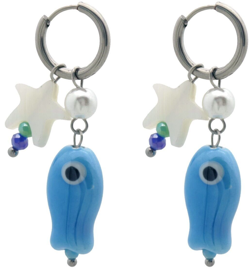 C-C18.2 E936-010S S. Orecchini in acciaio a forma di stella marina 4x1.5cm