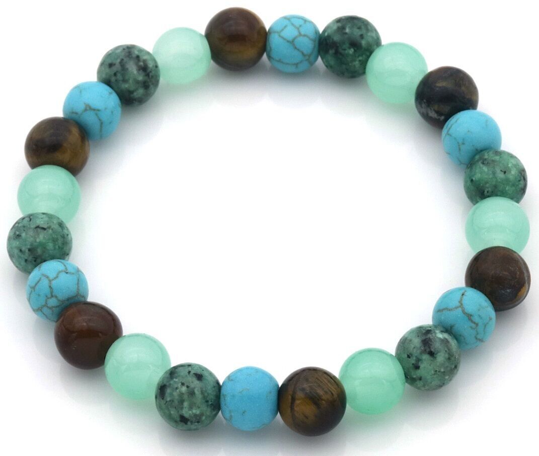 A-A19.3 B003-008 Bracciale in pietra 8 mm - 19 cm