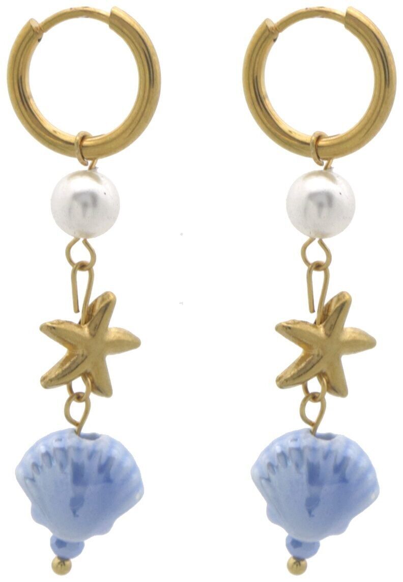 B-A6.1 E936-006G S. Orecchini in acciaio con ciondoli 4.5cm