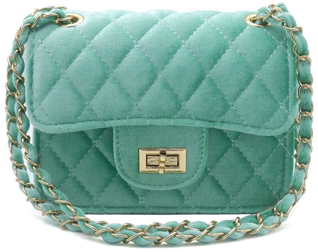 L-D6.1 BAG911-006-2 Borsa in PU Velluto 18.5x14x7cm