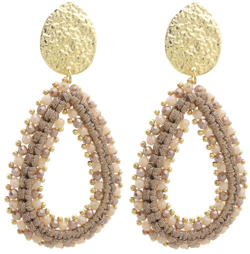 B-F14.2 E007-061-2 Orecchini in vetro sfaccettato 8x4.5cm