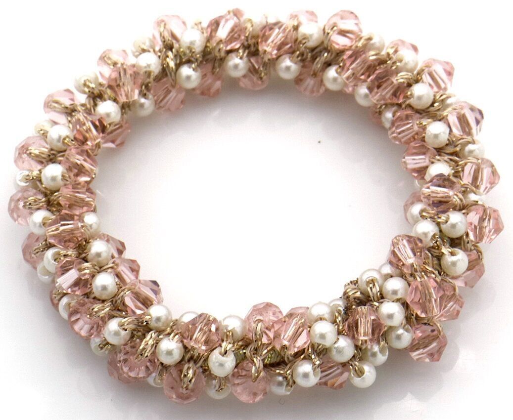 D-D17.1 H920-002-5 Elastici per capelli in vetro - Perle