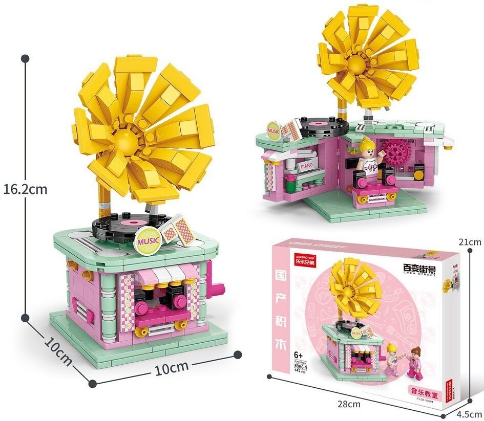 Y-C4.4 TOY8966-3 Set di blocchi da costruzione Sala musica 442 pezzi