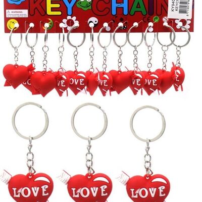 B-D14.1 KY940-002 Llaveros Corazón 12 piezas