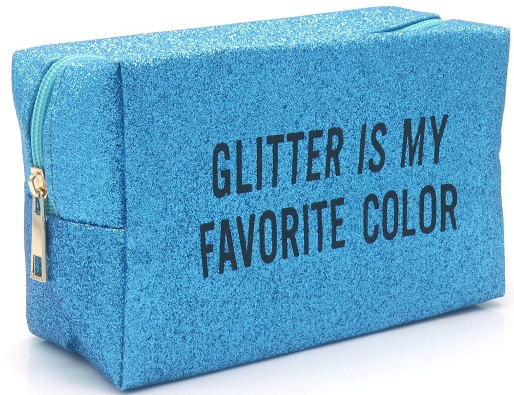 T-C6.2 BAG910-003-3 Borsa per il trucco glitterata 18x11x7.5cm