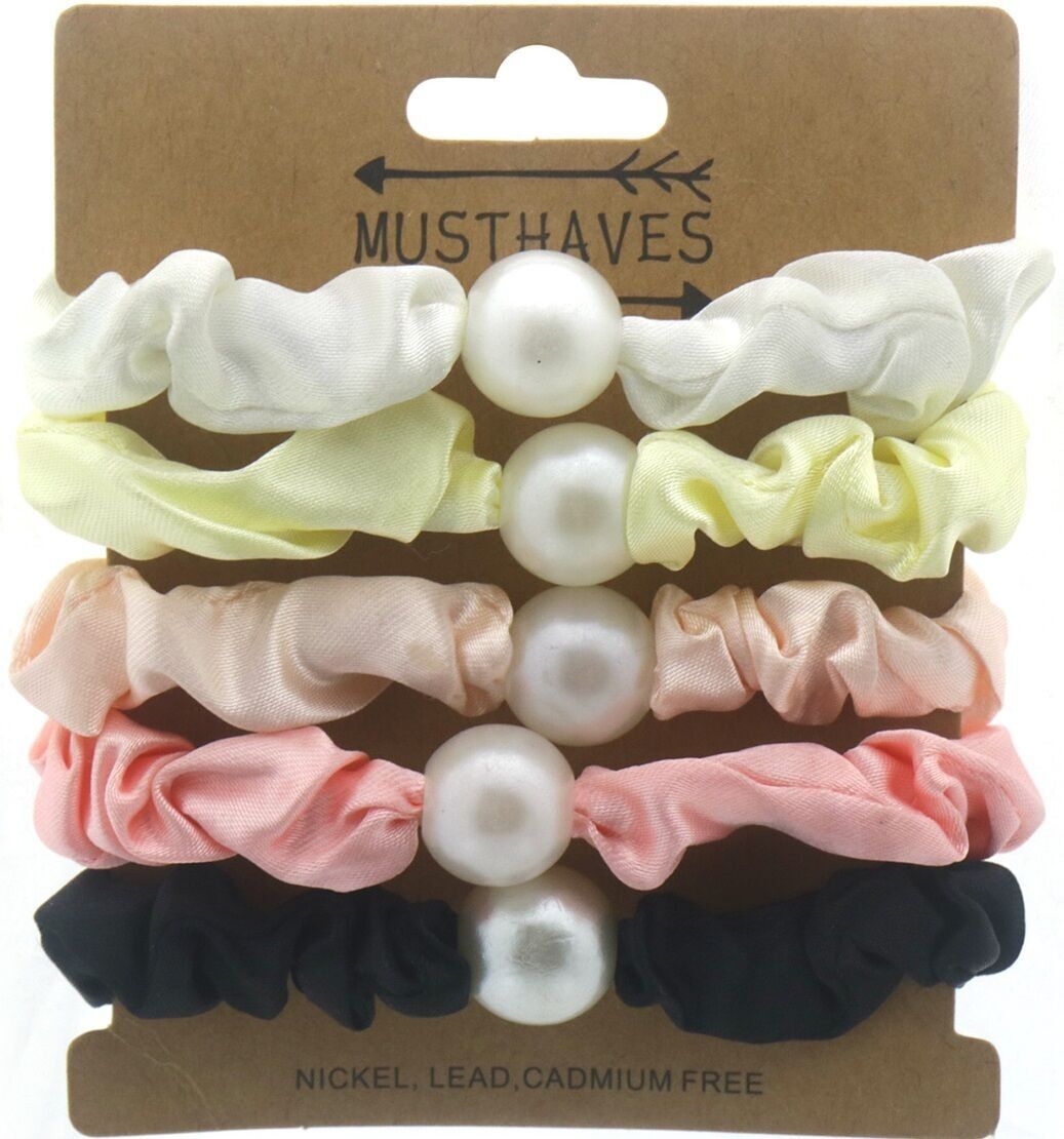 X-D8.2 H925-006 Elastici per capelli Perla 5 pezzi
