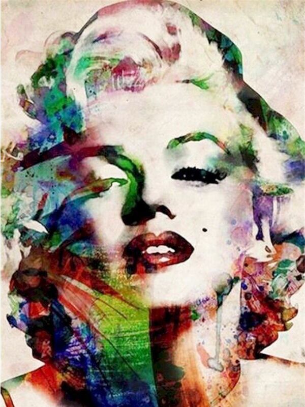 T-J5.2 DP2280255 Diamond Painting - Tela 50x40cm - Dipinto 45x35cm Marilyn
