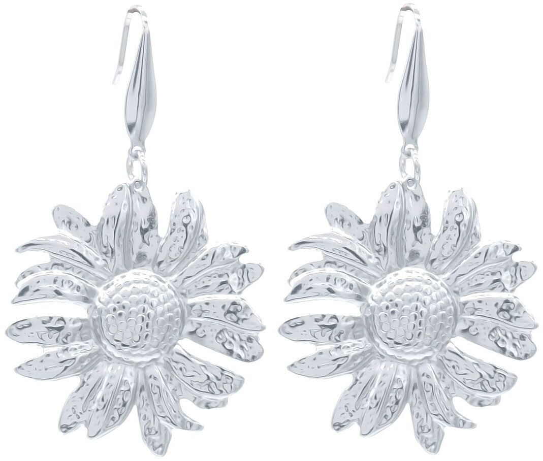 Sol-Si6.4 E68-037S S. Orecchini in acciaio Fiore 5.5x3.5cm