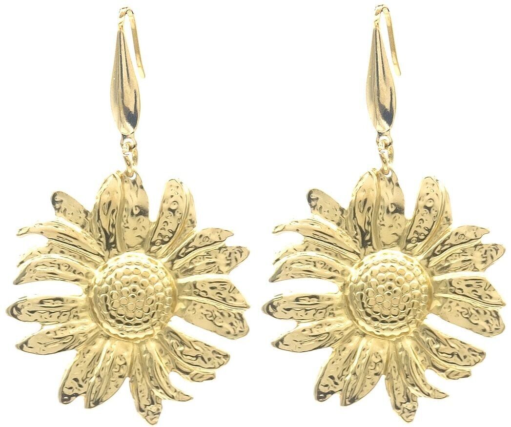 Sol-Si5.2 E68-037G S. Orecchini in acciaio Fiore 5.5x3.5cm