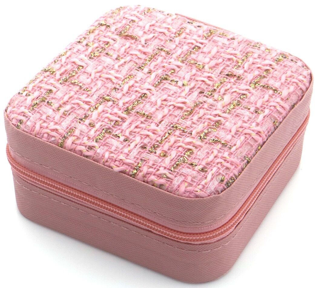 F-A10.2 PK954-001-4 Custodia da viaggio in PU per gioielli 10x10x5cm